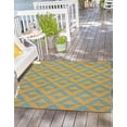 thumbnail image 1 of Jill Zarin Outdoor Collection Area Rug - Napa (7' 10" Square Yellow and Aqua/Yellow), 1 of 11