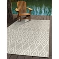 thumbnail image 1 of Jill Zarin Outdoor Collection Area Rug - Turks and Caicos (3' 1" x 5' 3" Rectangle Gray Cream/Cream), 1 of 8