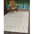 thumbnail image 1 of Jill Zarin Outdoor Collection Area Rug - Turks and Caicos (4' 1" x 6' 1" Rectangle Gray Cream/Cream), 1 of 4