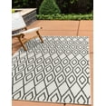 thumbnail image 1 of Jill Zarin Outdoor Collection Area Rug - Turks and Caicos (5' 3" x 8' Rectangle Ivory/Gray), 1 of 8