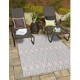 thumbnail image 1 of Jill Zarin Outdoor Collection Area Rug - Turks and Caicos (6' 1" x 9' Rectangle Pink and Aqua/Light Blue), 1 of 11
