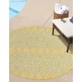 thumbnail image 1 of Jill Zarin Outdoor Collection Area Rug - Turks and Caicos (6' 7" Round Yellow and Aqua/Light Blue), 1 of 11