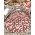 thumbnail image 1 of Jill Zarin Outdoor Collection Area Rug - Turks and Caicos (7' 10" x 10' Oval Rust Red/Ivory), 1 of 7