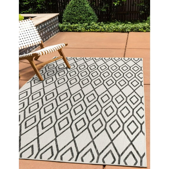 Jill Zarin Outdoor Collection Area Rug - Turks and Caicos (7' 10" x 10' Rectangle Ivory/Gray)
