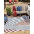 thumbnail image 1 of Jill Zarin Outdoor Collection Area Rug - Washington (7' 10" Square Blue/Red), 1 of 7