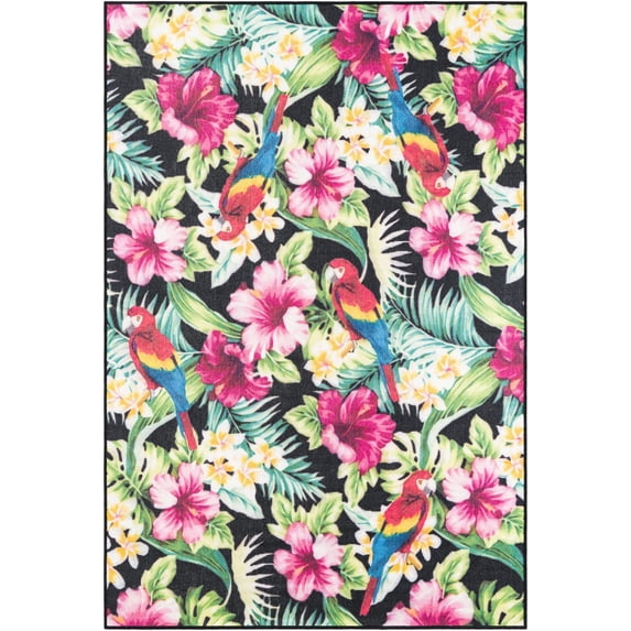 Jill Zarin Saint Lucia Caribbean Outdoor Washable Rug ,5' 3" x 8' 0",Multi