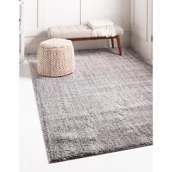 Jill Zarin Shaggy Chic Collection Area Rug - Shaggy (4' x 6' Rectangle Ash Gray)