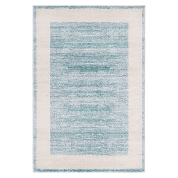 Jill Zarin Uptown Abstract Modern Area Rug, Blue , 4' 0 x 6' 0