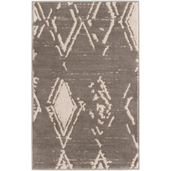 Jill Zarin Uptown Collection Area Rug - Carnegie Hill (2' x 3' 1" Rectangle Gray/Ivory)