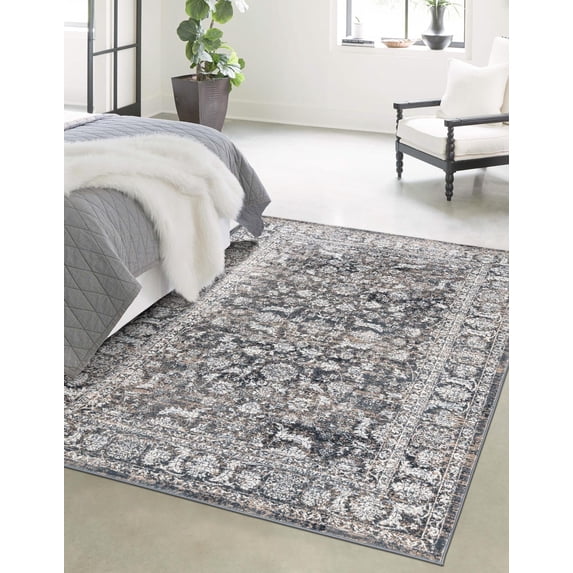 Jill Zarin Uptown Collection Area Rug - Central Park (4' 1" x 6' 1" Rectangle Navy Blue/Ivory)