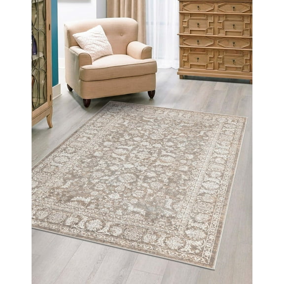 Jill Zarin Uptown Collection Area Rug - Central Park (9' x 12' Rectangle Gray/Ivory)