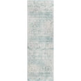 thumbnail image 1 of Jill Zarin Uptown Collection Area Rug - Cloisters (2' 7" x 8' Runner Teal/Ivory), 1 of 6