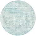 thumbnail image 1 of Jill Zarin Uptown Collection Area Rug - Cloisters (5' 3" Round Teal/Ivory), 1 of 5