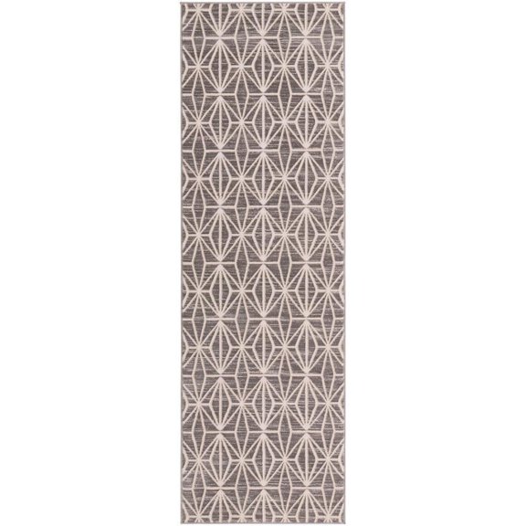 Jill Zarin Uptown Collection Area Rug - Fifth Avenue (2' 7" x 8' Runner Gray/Ivory)
