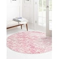 thumbnail image 1 of Jill Zarin Uptown Collection Area Rug - Fifth Avenue (3' 1" Round Pink/Ivory), 1 of 9