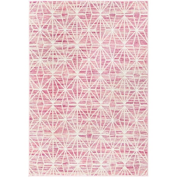 Jill Zarin Uptown Collection Area Rug - Fifth Avenue (4' 1" x 6' 1" Rectangle Pink/Ivory)