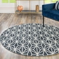 thumbnail image 1 of Jill Zarin Uptown Collection Area Rug - Fifth Avenue (5' 3" Round Navy Blue/Ivory), 1 of 6