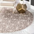 thumbnail image 1 of Jill Zarin Uptown Collection Area Rug - Fifth Avenue (8' Round Brown/Ivory), 1 of 6