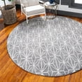 thumbnail image 1 of Jill Zarin Uptown Collection Area Rug - Fifth Avenue (8' Round Gray/Ivory), 1 of 6