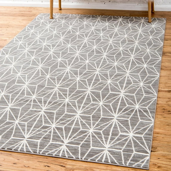 Jill Zarin Uptown Collection Area Rug - Fifth Avenue (9' x 12' 2" Rectangle Gray/Ivory)