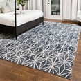 thumbnail image 1 of Jill Zarin Uptown Collection Area Rug - Fifth Avenue (9' x 12' 2" Rectangle Navy Blue/Ivory), 1 of 6