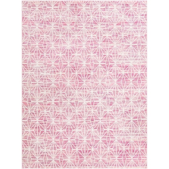 Jill Zarin Uptown Collection Area Rug - Fifth Avenue (9' x 12' Rectangle Pink/Ivory)