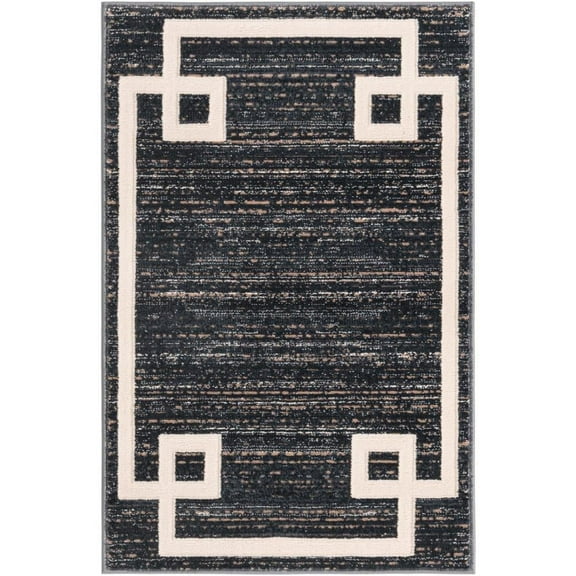 Jill Zarin Uptown Collection Area Rug - Lenox Hill (2' x 3' 1" Rectangle Navy Blue/Ivory)