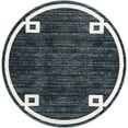thumbnail image 1 of Jill Zarin Uptown Collection Area Rug - Lenox Hill (5' 3" Round Navy Blue/Ivory), 1 of 5
