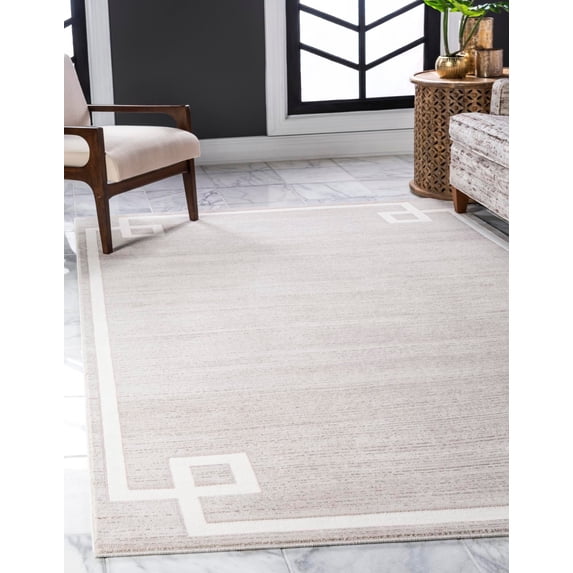 Jill Zarin Uptown Collection Area Rug - Lenox Hill (6' 1" x 9' Rectangle Beige/Ivory)