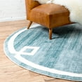 thumbnail image 1 of Jill Zarin Uptown Collection Area Rug - Lenox Hill (8' Round Turquoise/Ivory), 1 of 6