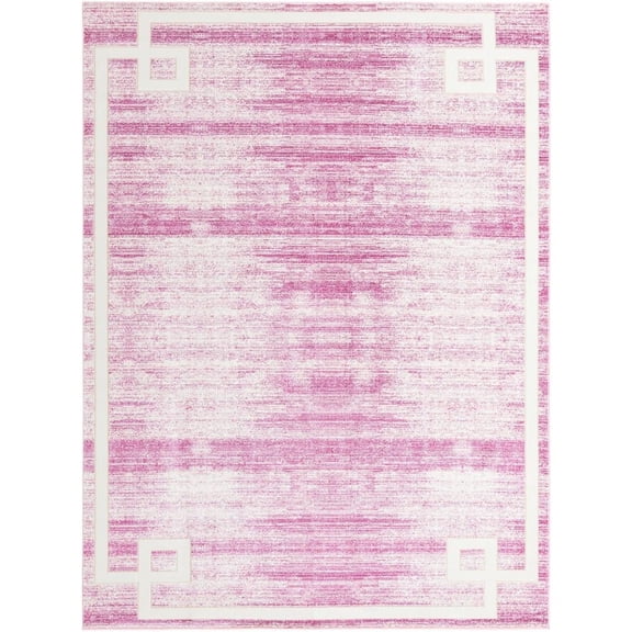 Jill Zarin Uptown Collection Area Rug - Lenox Hill (9' x 12' Rectangle Pink/Ivory)