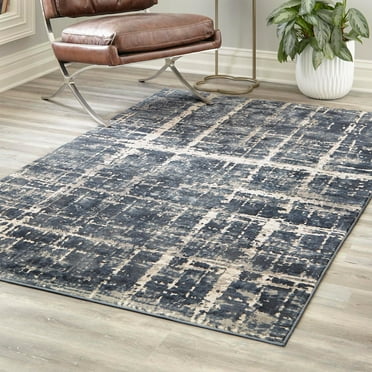 Jill Zarin Uptown Collection Area Rug - Lexington Avenue (2' x 3' 1" Rectangle Navy Blue/Beige)