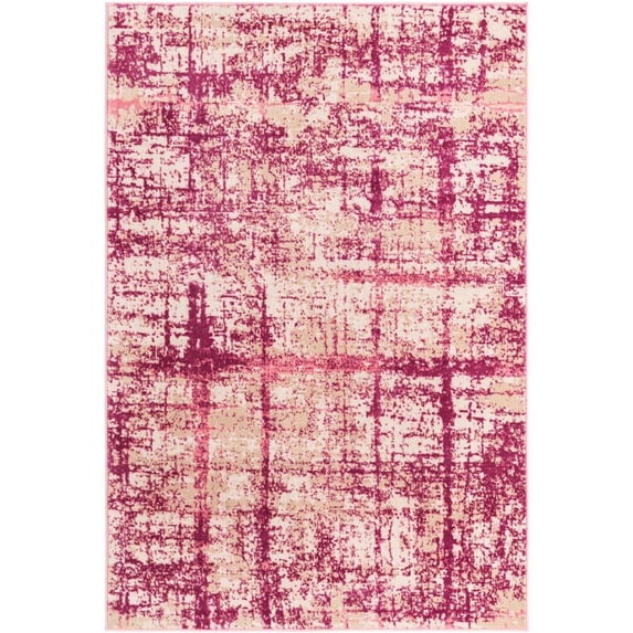 Jill Zarin Uptown Collection Area Rug - Lexington Avenue (4' 1" x 6' 1" Rectangle Pink/Ivory)