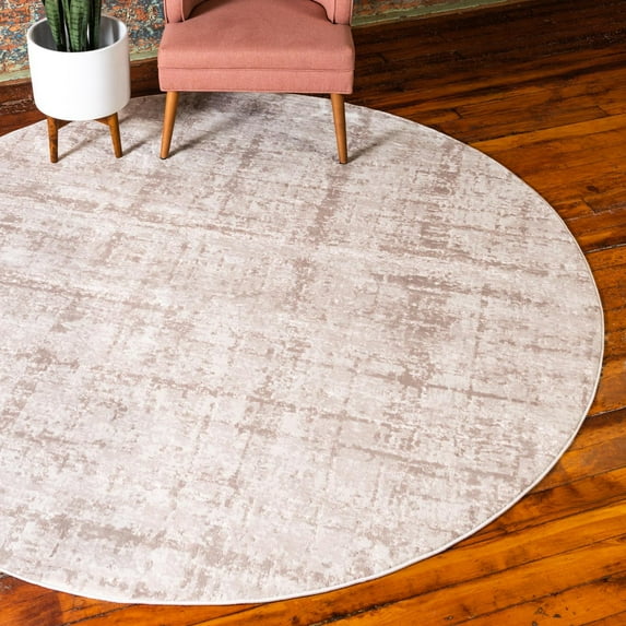 Jill Zarin Uptown Collection Area Rug - Lexington Avenue (8' Round Beige/Ivory)