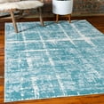 thumbnail image 1 of Jill Zarin Uptown Collection Area Rug - Lexington Avenue (9' x 12' 2" Rectangle Turquoise/Ivory), 1 of 6
