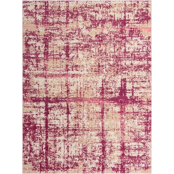 Jill Zarin Uptown Collection Area Rug - Lexington Avenue (9' x 12' Rectangle Pink/Ivory)
