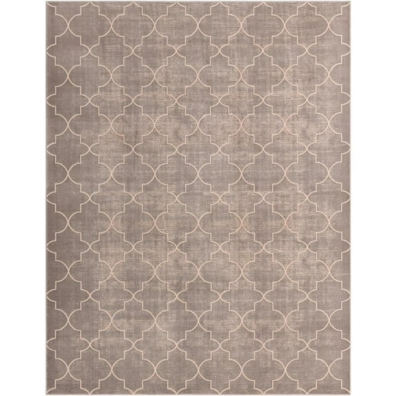 Jill Zarin Uptown Collection Area Rug - Lincoln Center (7' 10" x 10' Rectangle Gray/Ivory)