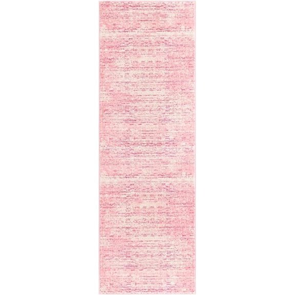 Jill Zarin Uptown Collection Area Rug - Madison Avenue (2' 7" x 8' Runner Pink/Ivory)