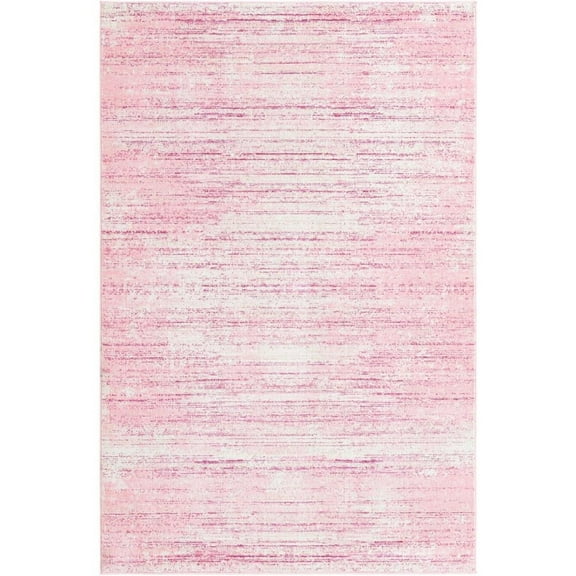 Jill Zarin Uptown Collection Area Rug - Madison Avenue (5' 3" x 8' Rectangle Pink/Ivory)