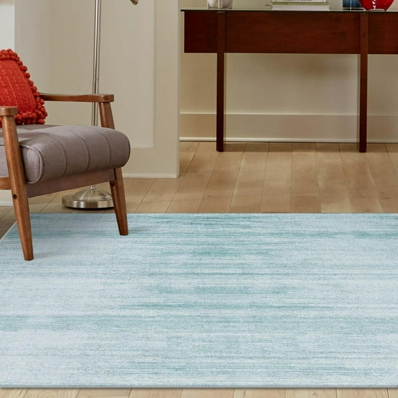 Jill Zarin Uptown Collection Area Rug - Madison Avenue (7' 10" Square Turquoise/Ivory)