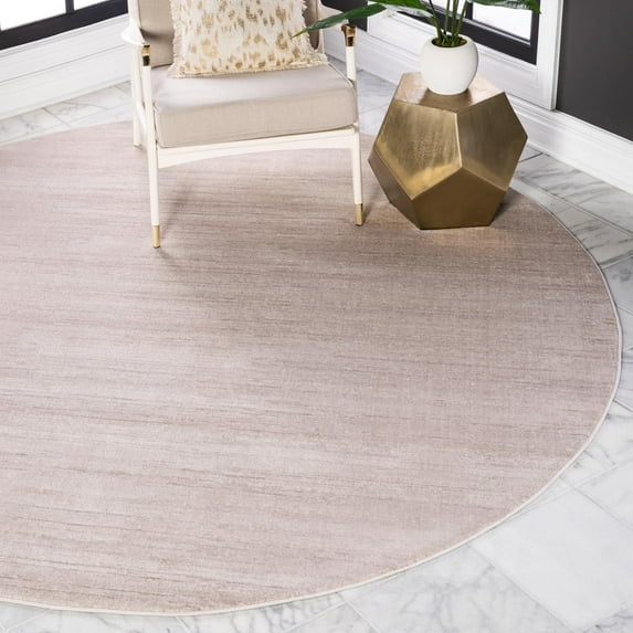Jill Zarin Uptown Collection Area Rug - Madison Avenue (8' Round Beige/Light Brown)
