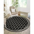 thumbnail image 1 of Jill Zarin Uptown Collection Area Rug - Metropolitan (10' Round Black/Ivory), 1 of 5