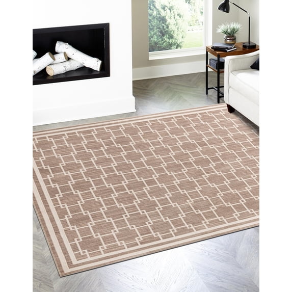 Jill Zarin Uptown Collection Area Rug - Metropolitan (10' Square Beige/Ivory)