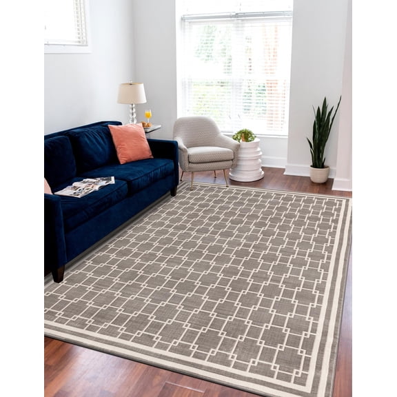 Jill Zarin Uptown Collection Area Rug - Metropolitan (5' 1" x 7' 1" Rectangle Gray/Ivory)