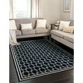 thumbnail image 1 of Jill Zarin Uptown Collection Area Rug - Metropolitan (6' 1" x 9' Rectangle Navy Blue/Ivory), 1 of 6