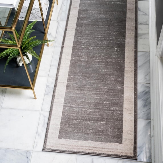 Jill Zarin Uptown Collection Area Rug - Yorkville (2' 2" x 6' 1" Runner Gray/Ivory)