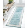 thumbnail image 1 of Jill Zarin Uptown Collection Area Rug - Yorkville (2' 7" x 16' 5" Runner Turquoise/Ivory), 1 of 5