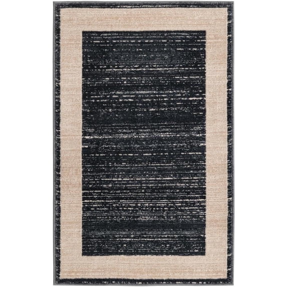 Jill Zarin Uptown Collection Area Rug - Yorkville (2' x 3' 1" Rectangle Navy Blue/Ivory)