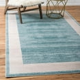thumbnail image 1 of Jill Zarin Uptown Collection Area Rug - Yorkville (5' 1" x 8' Rectangle Turquoise/Ivory), 1 of 6