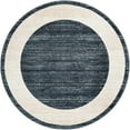 thumbnail image 1 of Jill Zarin Uptown Collection Area Rug - Yorkville (5' 3" Round Navy Blue/Ivory), 1 of 5
